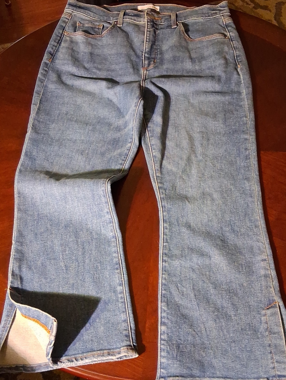 Loft Classic Women's Kick Crop Blue Denim Jeans